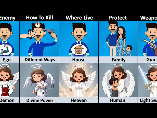Human vs Angel - Comparison