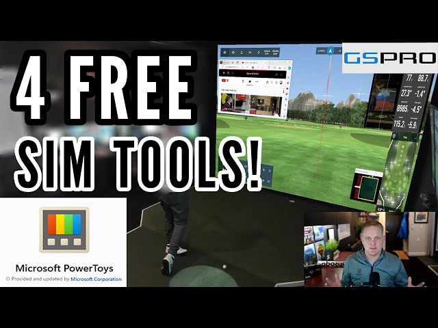 4 Must have tools you can't SIM without! MS Power Toys Explained!  #mlm2pro #gspro #golf #rapsodo