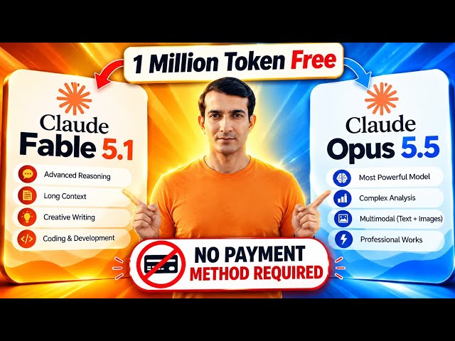Claude Fable 5.1 & Opus 5.5 FREE 🔥 1 Million Tokens + No Payment Method Required!
