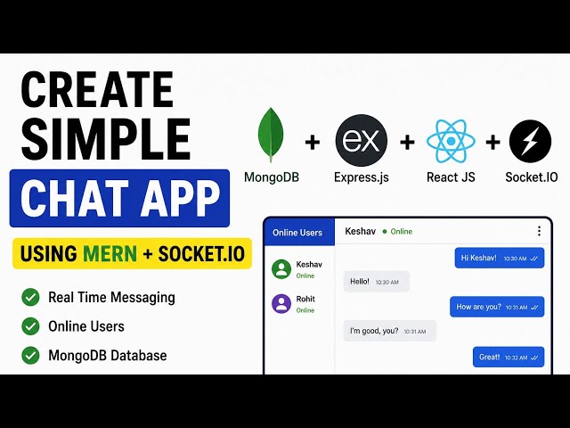 Create Simple Chat App Using Socket.io Mongodb, express.js, React.js Tutorial 