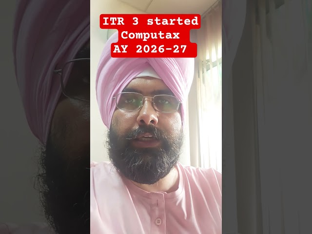 Computax ITR 3 started ay 2026-27
