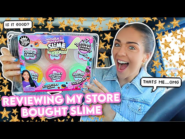 REVIEWING MY STORE BOUGHT SLIME!!🌈Nichole Jacklyne Best Seller Slime Pack