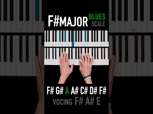 ✨Blues F# major scale☕️ Easy🧉#bluespiano #hitpiano #bluespianolesson #pianolessons #bluesscale