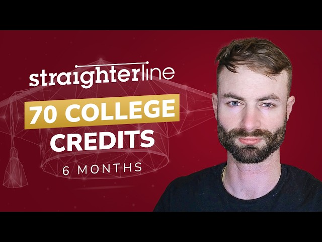 I used StraighterLine to get 70 College Credits in 6 Months. Proof.