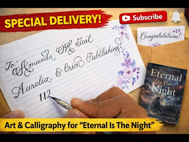 4K Calligraphy Tutorial Beautiful Envelope Address Writing  Elegant Handwriting Step by Step