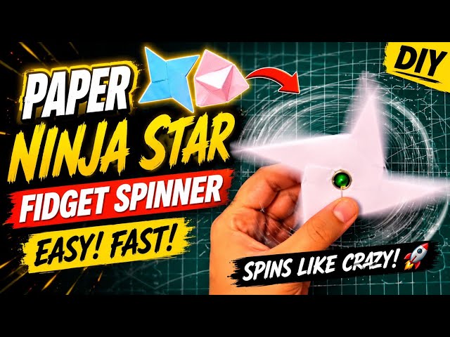 Paper Ninja Star Fidget Spinner That Actually Spins! ⭐#shortsfeed #shorts #trending