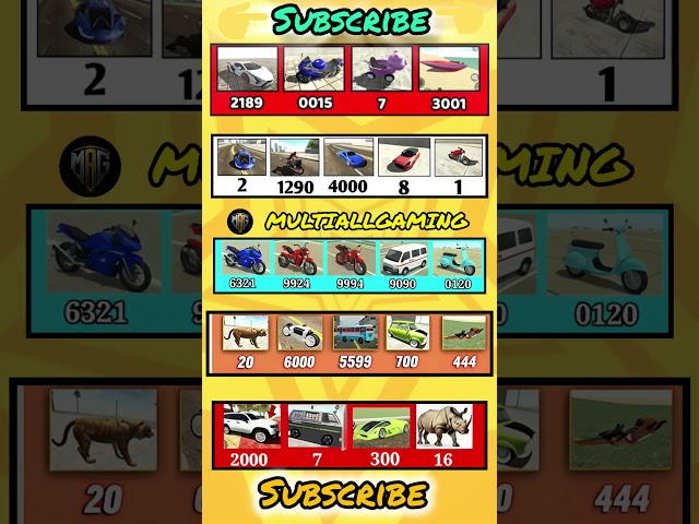 50+ Secret Cheat Codes for Indian Bike Driving 3D 🔥😱 #indianbikedriving3d #shorts #viral