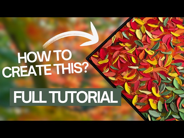 How to Create Autumn inspired Textured Art (Beginner-friendly)