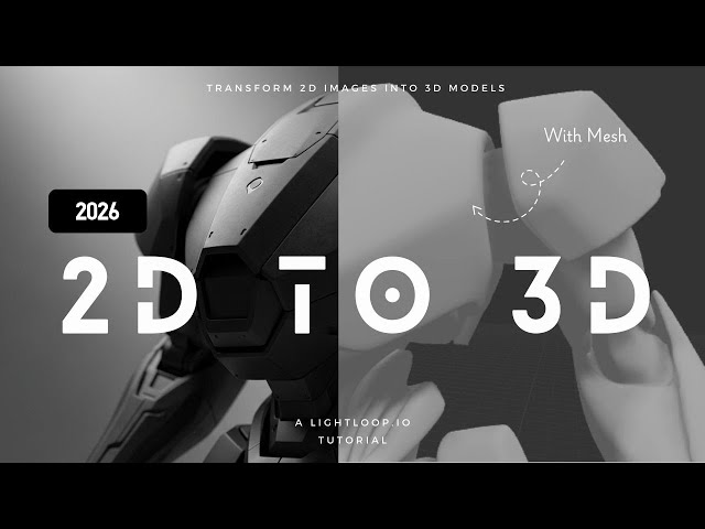 Turn 2D Images into 3D Models (WITH MESH) | AI Design Tool