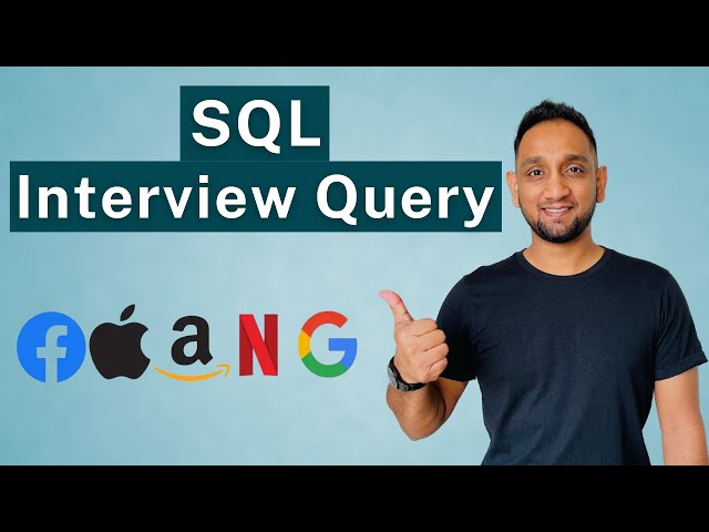 REAL SQL Interview Question by a FAANG company | SQL Interview Query and Solution