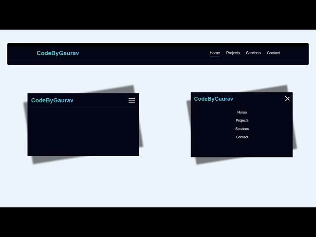 Professional Navbar Design Using HTML CSS JS | Mobile First Approach