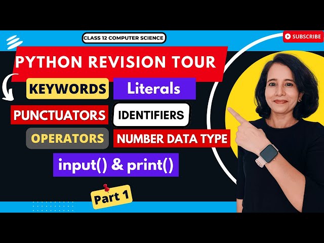 PYTHON REVISION TOUR - Part 1 | ONE SHOT | CBSE Class 12 Computer Science | HINDI