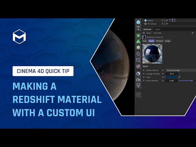 #C4DQuickTip 236: Making a Redshift Material with a Custom UI in Cinema 4D