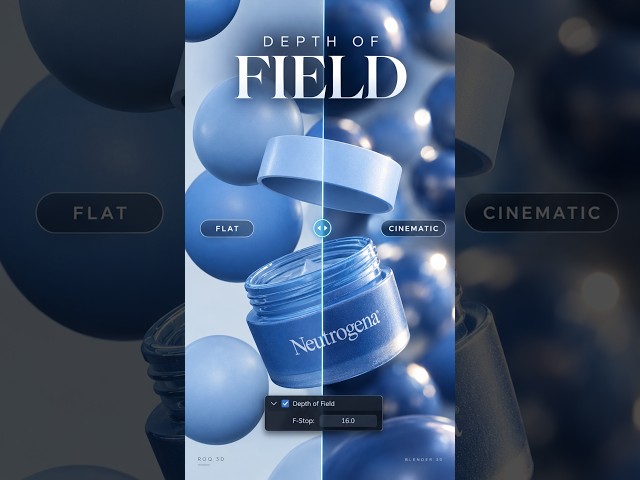 Blender 3D | Add Realistic Depth of Field Instantly! #blender #blender3d #b3d