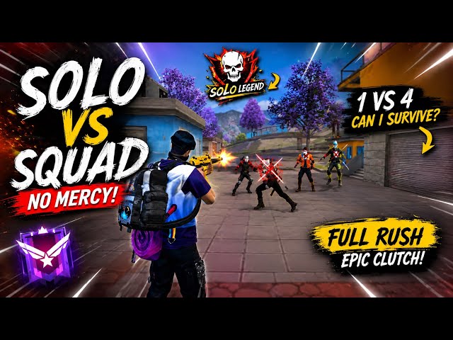 SOLO VS SQUAD FIRST TIME 😱 | @garvgamerzz