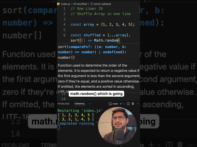 Can You Shuffle an Array in Just ONE Line of JavaScript?