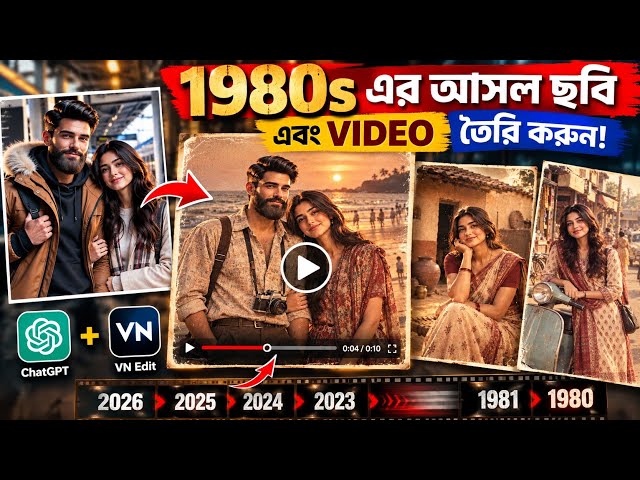 1980s Retro Photo & Video তৈরী করুন | AI + VN Tutorial
