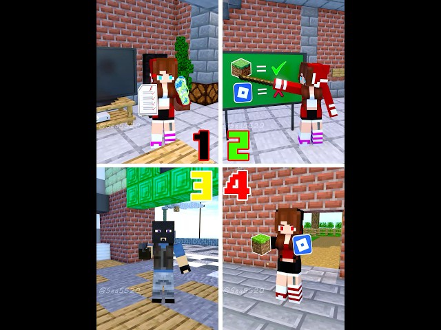 Who Helped JJ Escape From JJ's Sister 🤯😱- Minecraft Animation#shorts