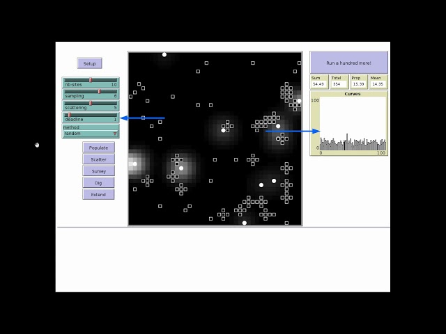 Agent-based modelling for archaeology classes: sampling
