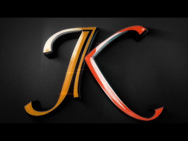 JK - KJ | Simple Logo Design in Photoshop | KB Tech