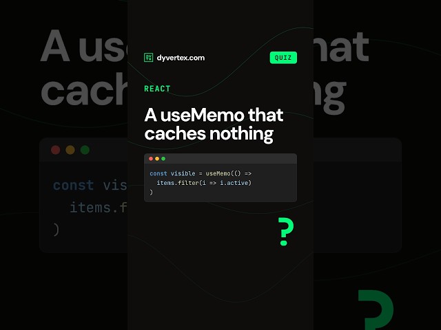 Why does this useMemo cache nothing?  #react #javascript #webdev #coding