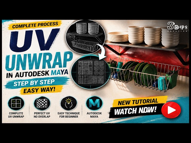 UV Unwrap in Maya | PERFECT UVs Without Overlap! 😱 Hindi Tutorial