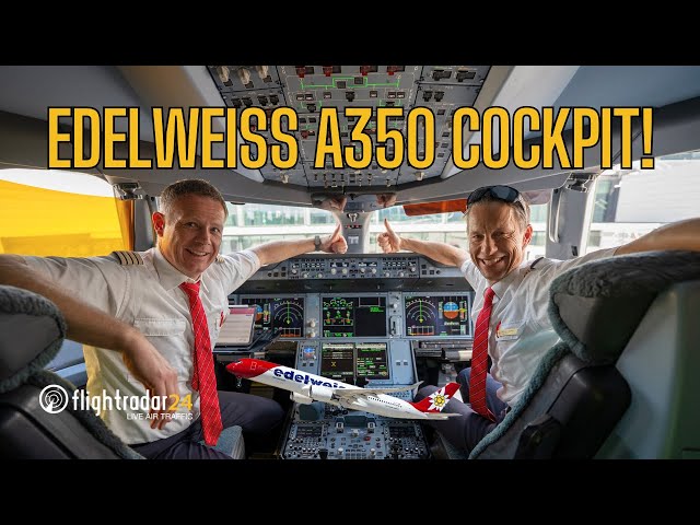 Edelweiss A350 flight deck Zurich-Kosovo!