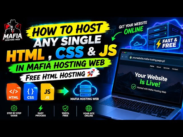 🚀 HOW TO HOST ANY HTML, CSS & JS WEBSITE ON MAFIA HOSTING WEB