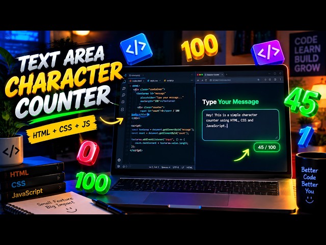Build a Character Counter in JavaScript Easily! 📝⚡