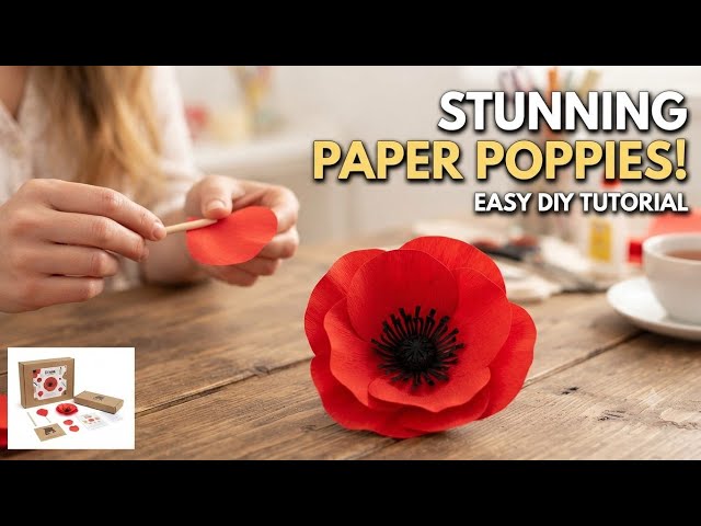 How to Make Stunning DIY Paper Poppies Easy Craft Tutorial
