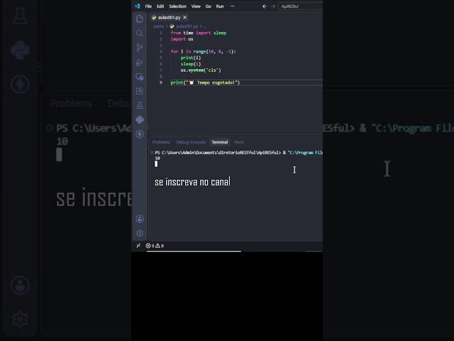 Cronômetro Regressivo #python