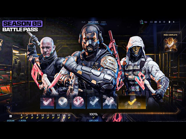 ALL Black Ops 7 Season 5 Battlepass Rewards, Blackcell & Tier 100 Skins… (EARLY PREVIEW)