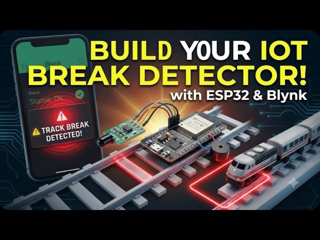 STOP Railway Accidents! 🚨 Build IoT Track Break Detector with ESP32 & Blynk