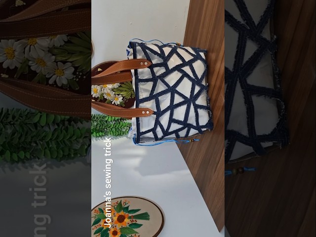 🧵✂️Easy way to sew a stylish clear handbag: how to sew denim & vinyl bag