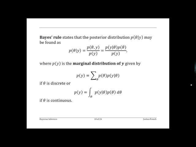 Bayesian Statistics - Introduction to Bayesian inference