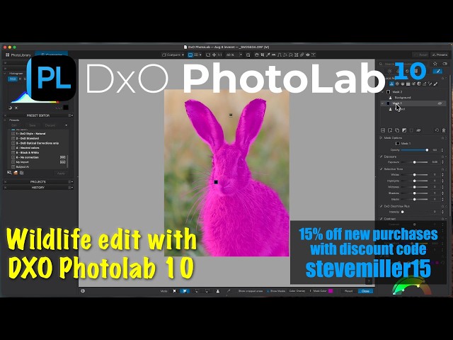Wildlife Photo Editing: Leveret in DxO PhotoLab 10