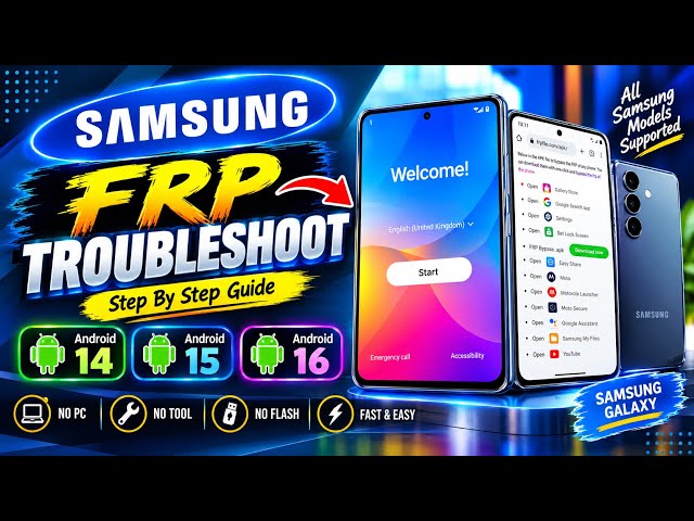 All Samsung FRP Bypass 2026 (99% Done) 🔓 Android 14-15-16 | New FRP Unlock Method | Without PC