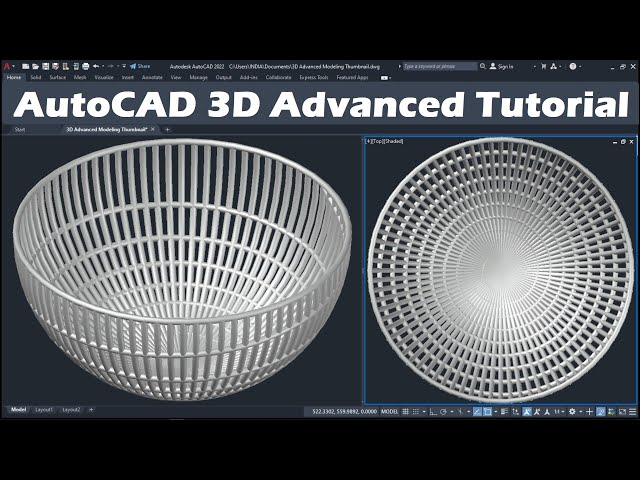 AutoCAD Advanced 3D Modeling Tutorial