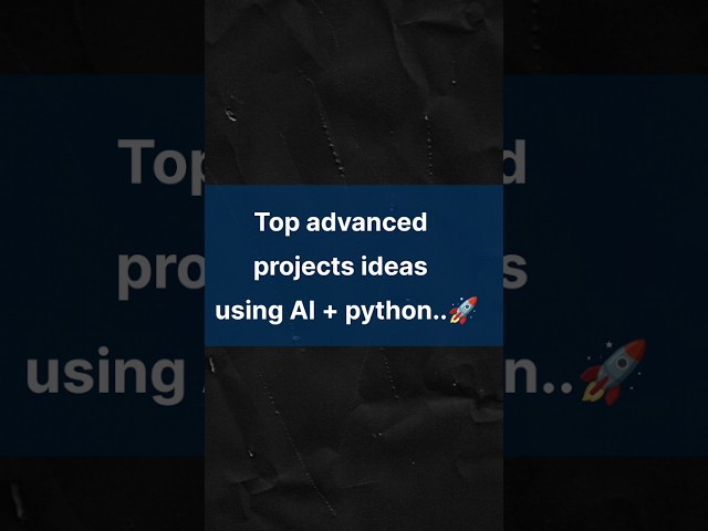 project ideas using python and AI in 2026...💻#ai #python #coding #shorts #project #mernstack
