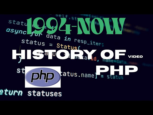 History of PHP 🚀 | How PHP Was Created by Rasmus Lerdorf | Evolution of PHP (1995–Today)