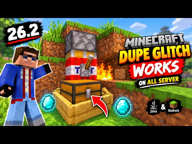 Minecraft 26.2 Dupe Glitch Still Works! 🤯🔥Java & Bedrock  #minecraft #shorts