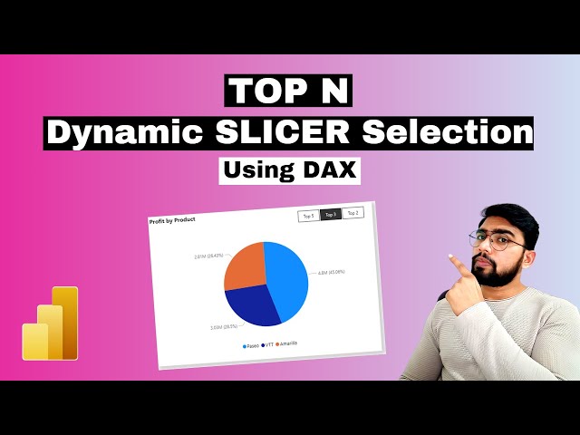 Create dynamic Pie chart in Power BI | Dynamic TOP N Slicer Selection