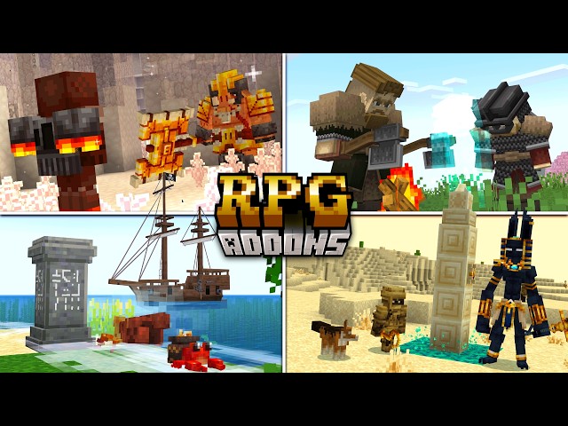 TOP 14 BEST RPG/MEDIEVAL ADDONS FOR MINECRAFT PE (BEDROCK) Ep. 7