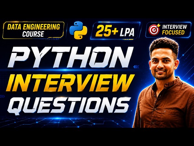 Python Interview Questions | Live Coding & Practical Python Problems | Data Engineering