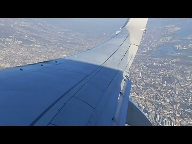 Flying over a City