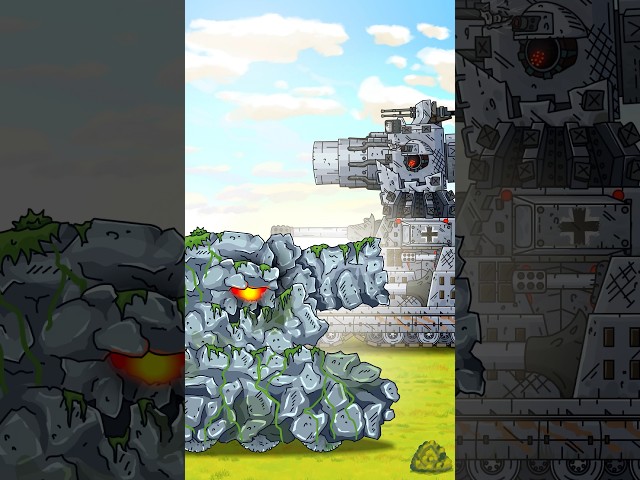 Iron vs. Stone Armor #gerand #karl44 #cartoontanks #shorts