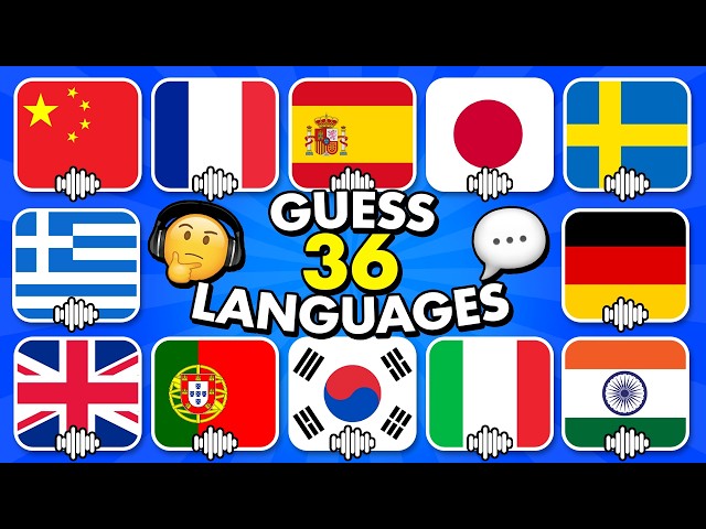 Guess The Country By The Language 💬🎧 | 36 Languages by Audio