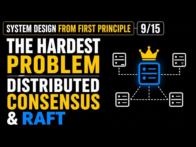 System design from First Principle[9/15] : Hardest Problem Distributed Consensus & Raft