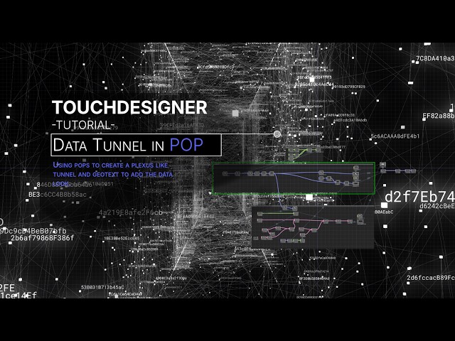 Data art aesthetic tunnel in Touchdesigner using Pops and Geotext comp.