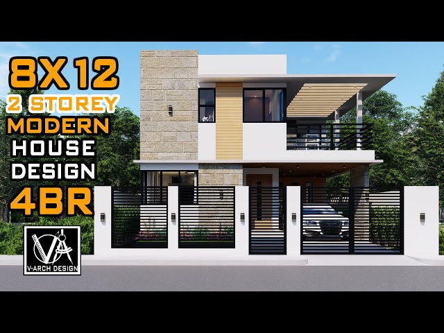 8X12 2 STOREY HOUSE DESIGN 4 BEDROOM